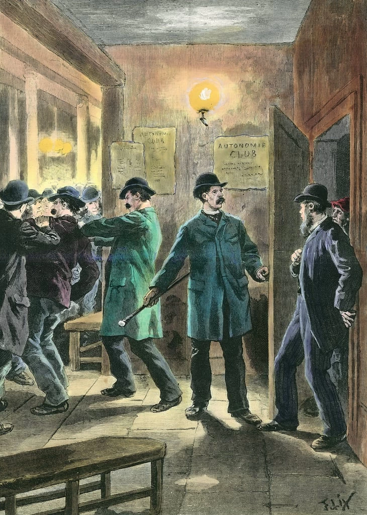 Frederic Theodore Lix - La polizia arresta il club autonomista di Londra